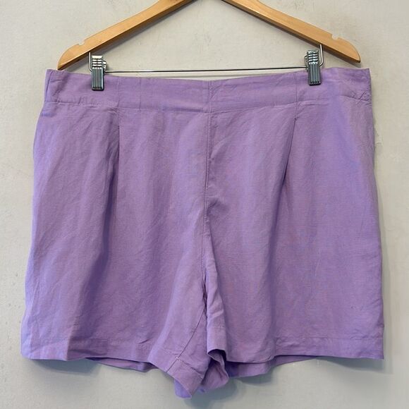 Loft lilac linen shorts Size XL New - Picture 2 of 7